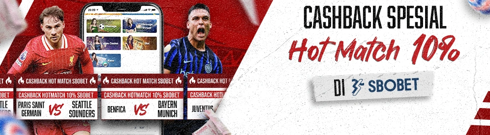 Cashback Hotmacth 10% di SBOBET